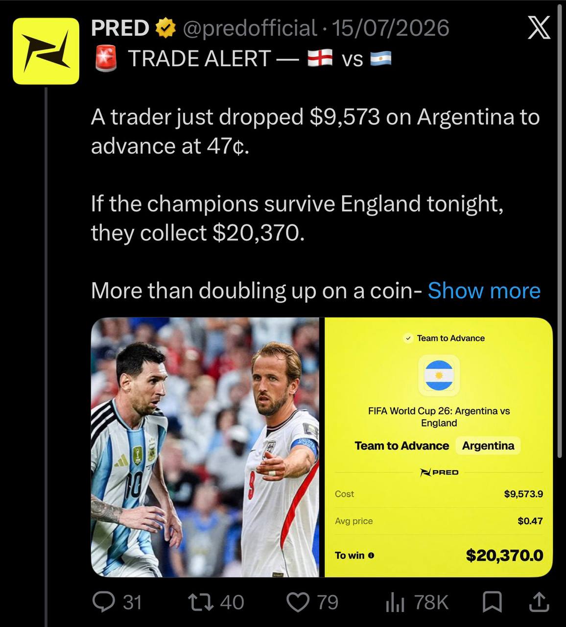 PRED trade alert