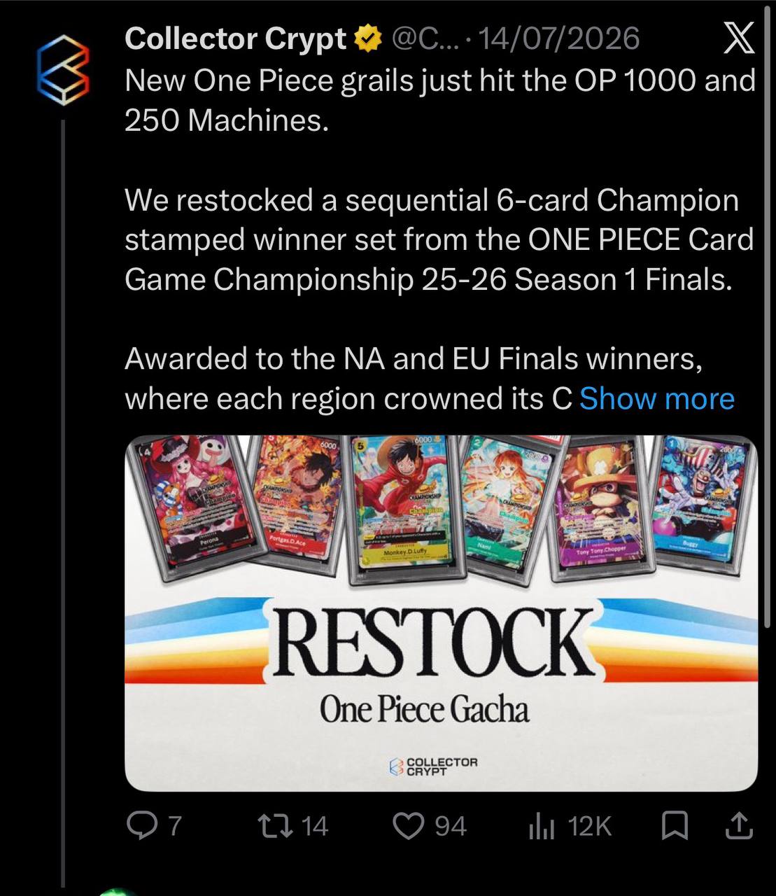 Collector Crypt JUST ADDED